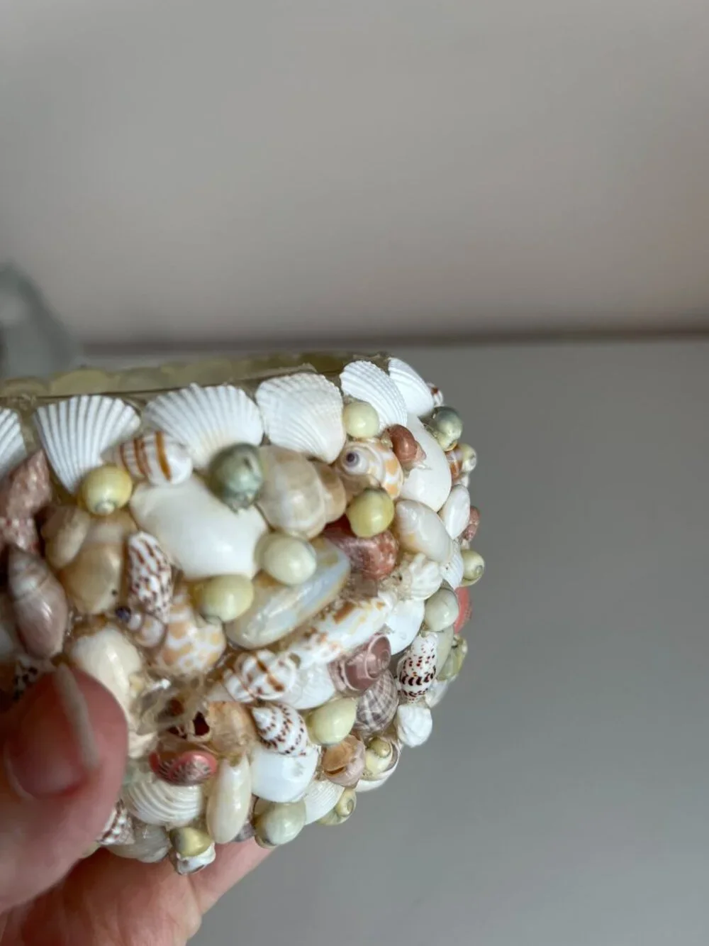 Hand Made Seashell Candle Holder